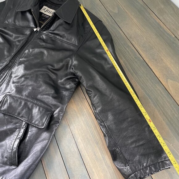 M. Julian Wilson’s Leather Thinsulate Black Jacket Winter Coat Men’s Large (IN) - Picture 8 of 11